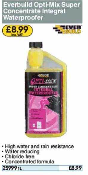 Toolstation Everbuild Opti-mix Super Concentrate Integral Waterproofer offer