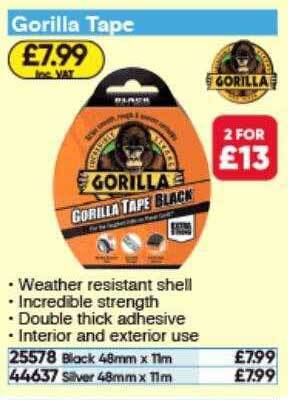 Toolstation Gorilla Tape offer