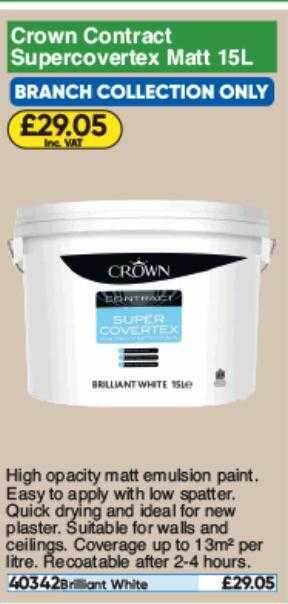 Toolstation Crown Contract Supercovertex Matt offer