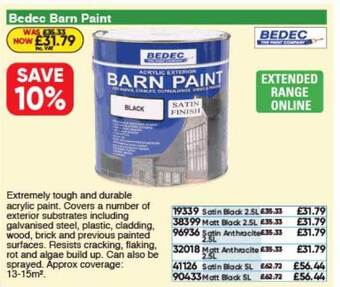 Toolstation Bedec Barn Paint offer