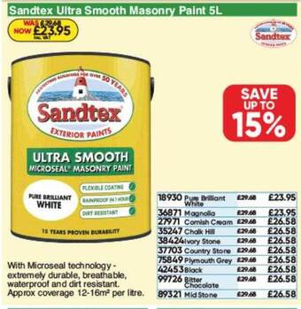 Toolstation Sandtex Ultra Smooth Masonry Paint offer