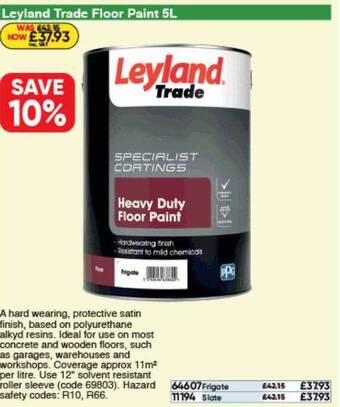 Toolstation Leyland Trade Floor Paint offer