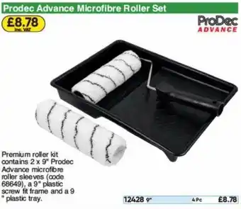 Toolstation Prodec Advance Microfibre Roller Set offer