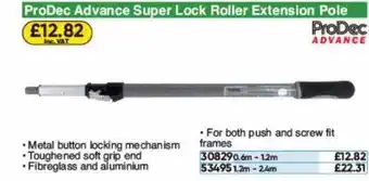 Toolstation Prodec Advance Super Lock Roller Extension Pole offer