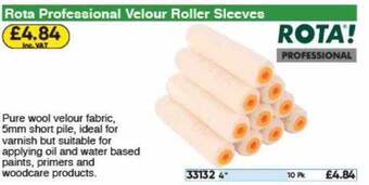 Toolstation Rota Professional Velour Roller Sleeves offer