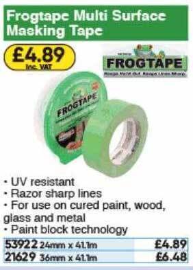 Toolstation Frogtape Multi Surface Masking Tape offer