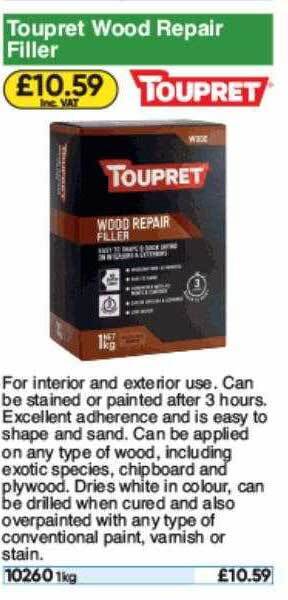 Toolstation Toupret Wood Repair Filler offer