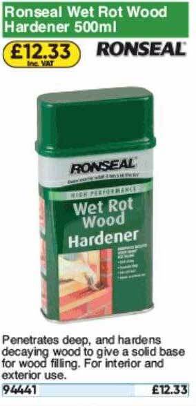 Toolstation Ronseal Wet Rot Wood Hardener offer