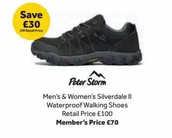 GO Outdoors Peter Storm Men's & Women's Silverdale Ii Waterproof Walking Shoes offer