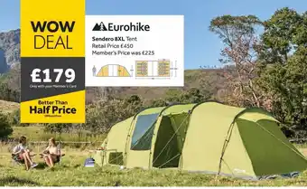 GO Outdoors Eurohike Sendero 8xl Tent offer
