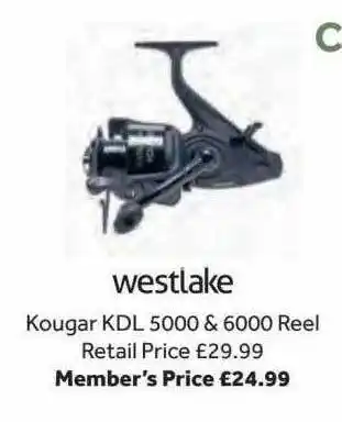 GO Outdoors Westlake Kougar Kdl 5000 & 6000 Reel offer