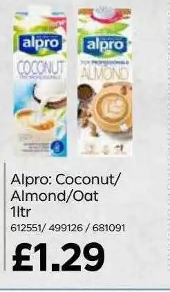 Bestway Alpro: Coconut-almond-oat 1ltr offer