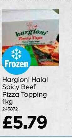 Bestway Hargioni Halal Spicy Beef Pizza Topping 1kg offer