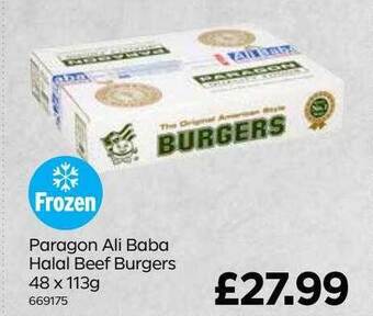 Bestway Paragon Ali Baba Halal Beef Burgers offer