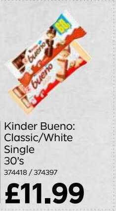 Bestway Kinder Bueno : Classic-white Single 30's offer