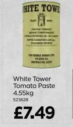 Bestway White Tower Tomato Paste 4.55 Kg offer
