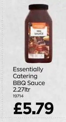 Bestway Essentially Catering Bbq Sauce 2.27l offer