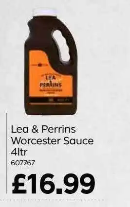 Bestway Lea & Perrins Worcester Sauce 4l offer