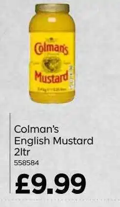 Bestway Colman's English Mustard 2l offer