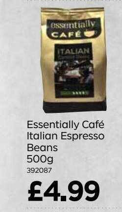 Bestway Essentially Café Italian Espresso Beans 500 G offer