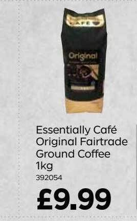 Bestway Essentially Café Original Fairtrade Ground Coffee 1 Kg offer