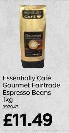 Bestway Essentially Café Gourmet Fairtrade Espresso Beans 1 Kg offer