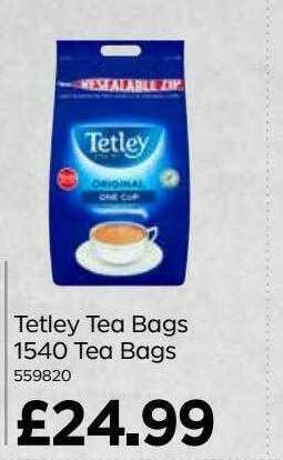 Bestway Tetley Tea Bags 1540 Tea Bags offer