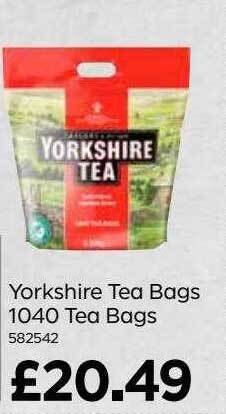 Bestway Yorkshire Tea Bags 1040 Tea Bags offer