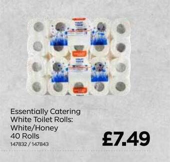 Bestway Essentially Catering White Toilet Rolls : White-honey 40 Rolls offer