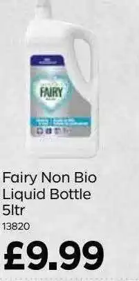 Bestway Fairy Non Bio Liquid Bottle 5l offer