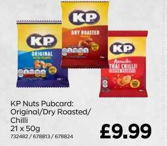 Bestway Kp Nuts Pubcard : Original-dry Roasted-chilli 21 X 50 G offer