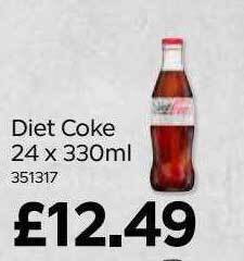 Bestway Diet Coke 24 X 330ml offer