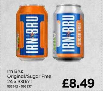 Bestway Irn Bru : Original-sugar Free 24 X 330ml offer
