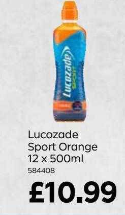 Bestway Lucozade Sport Orange 12 X 500ml offer