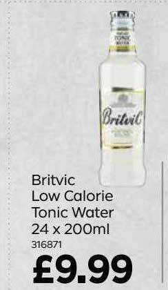 Bestway Britvic Low Calorie Tonic Water 24 X 200ml offer