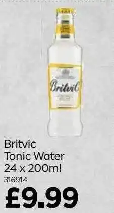 Bestway Britvit Tonic Water 24 X 200ml offer