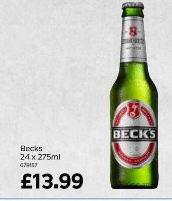 Bestway Becks 24 X 275ml offer