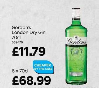 Bestway Gordon's London Dry Gin 70cl offer