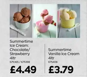 Bestway Summertime Ice Cream : Chocolate-strawberry 4l, Summertime Vanilla Ice Cream 4l offer