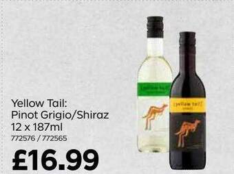 Bestway Yellow Tail : Pinot Grigio-shiraz 12 X 187ml offer