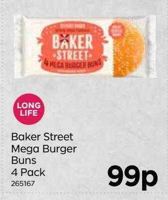 Bestway Baker Street Mega Burger Buns 4 Pack offer