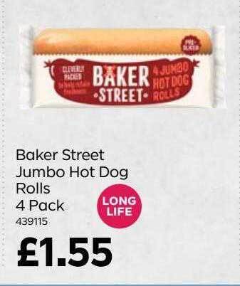 Bestway Baker Street Jumbo Hot Dog Rolls 4 Pack offer