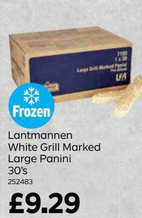 Bestway Lantmannen White Grill Marked Large Panini 30's offer
