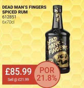 Bestway Dead Man's Fingers Spiced Rum offer