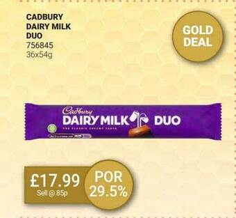 Bestway Cadbury Dairy Milk Duo offer