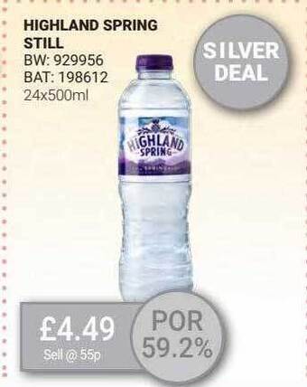 Bestway Highland Spring Still offer