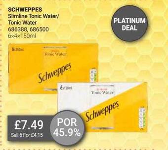 Bestway Schweppes Slimline Tonic Water-tonic Water offer