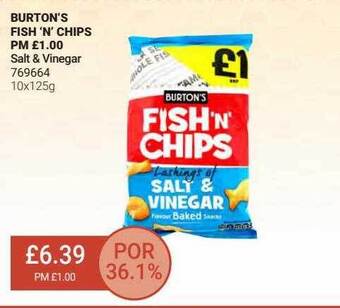Bestway Burton's Fish'n'chips Salt & Vinegar offer