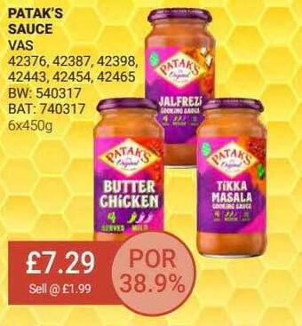 Bestway Patak's Sauce offer