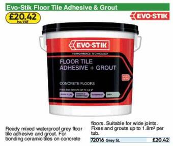 Toolstation Evo-stik Floor Tile Adhesive & Grout offer